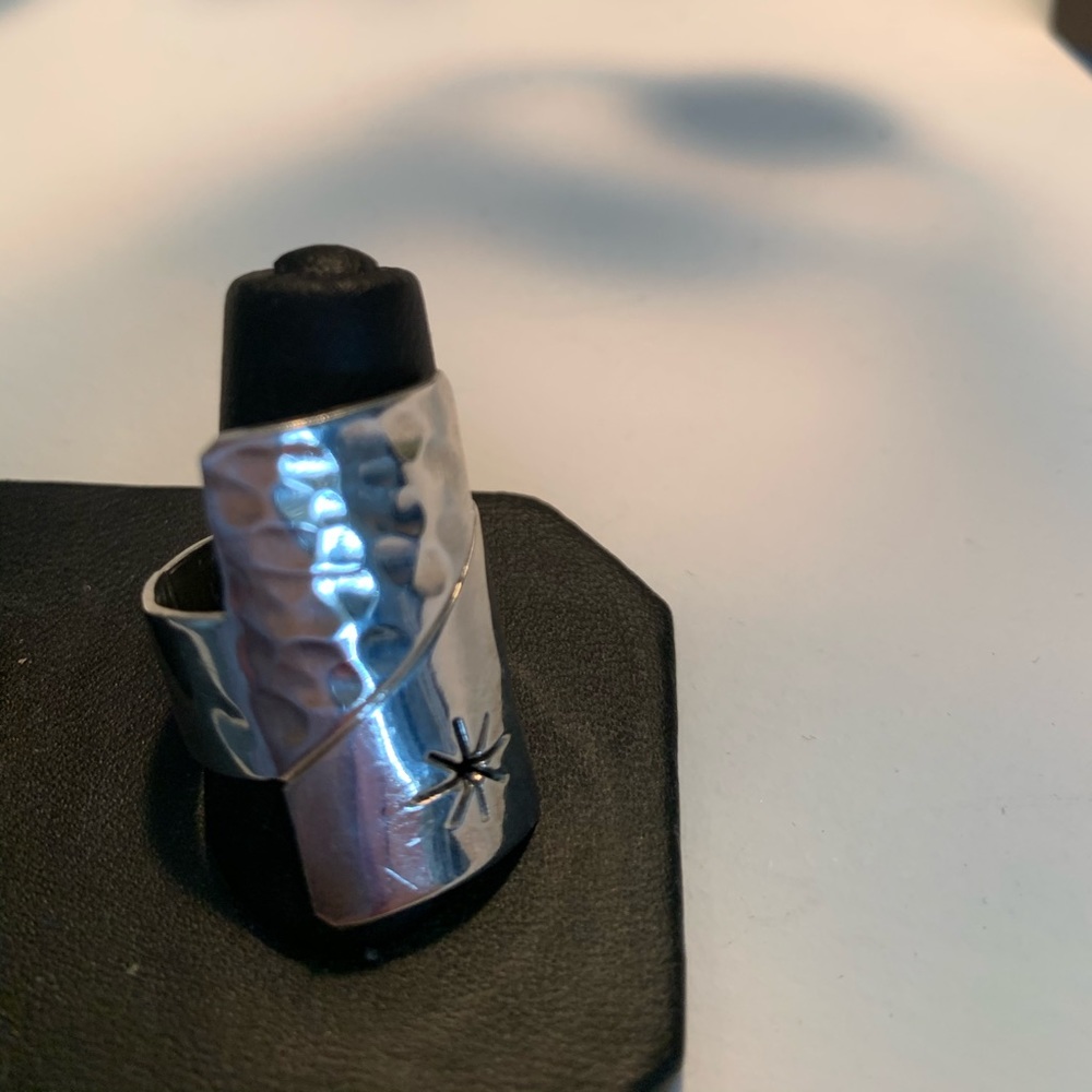 Abstract Handcrafted Sterling Silver Ring - image 5